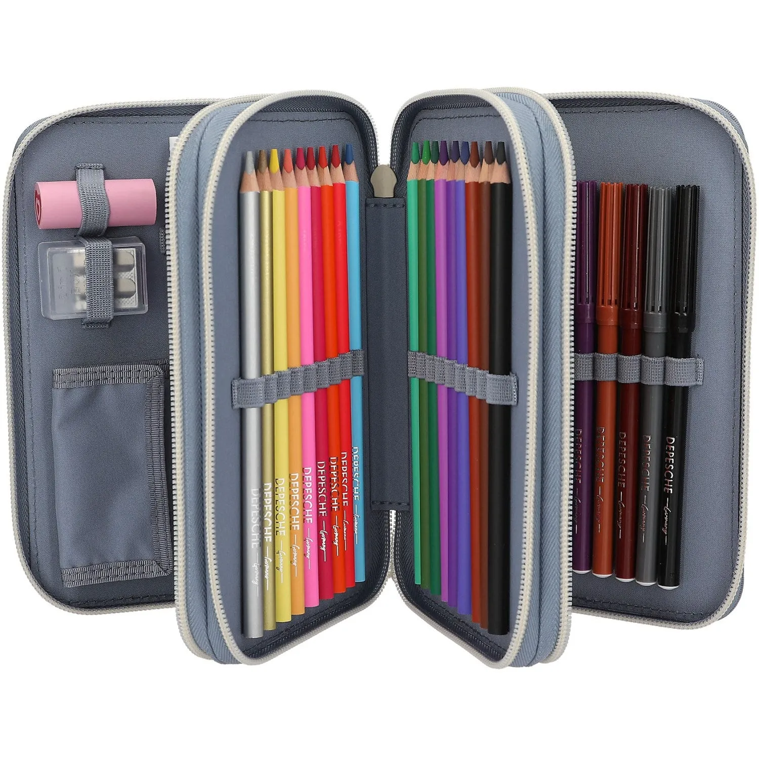 TOPModel Cat Love Triple Pencil Case