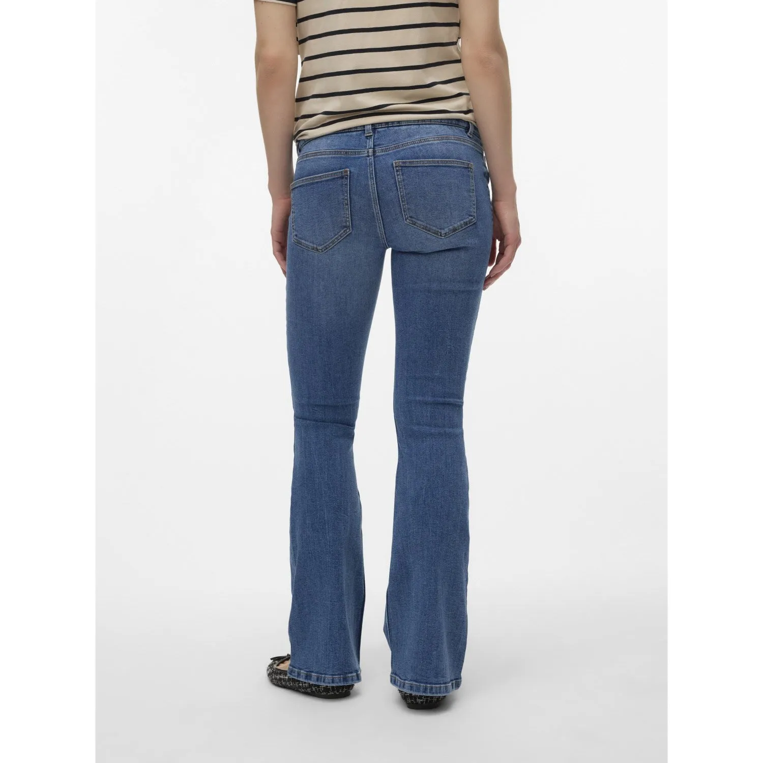 Vero Moda Maternity Medium Blue Denim Sigi Flared Denim Jeans Noos
