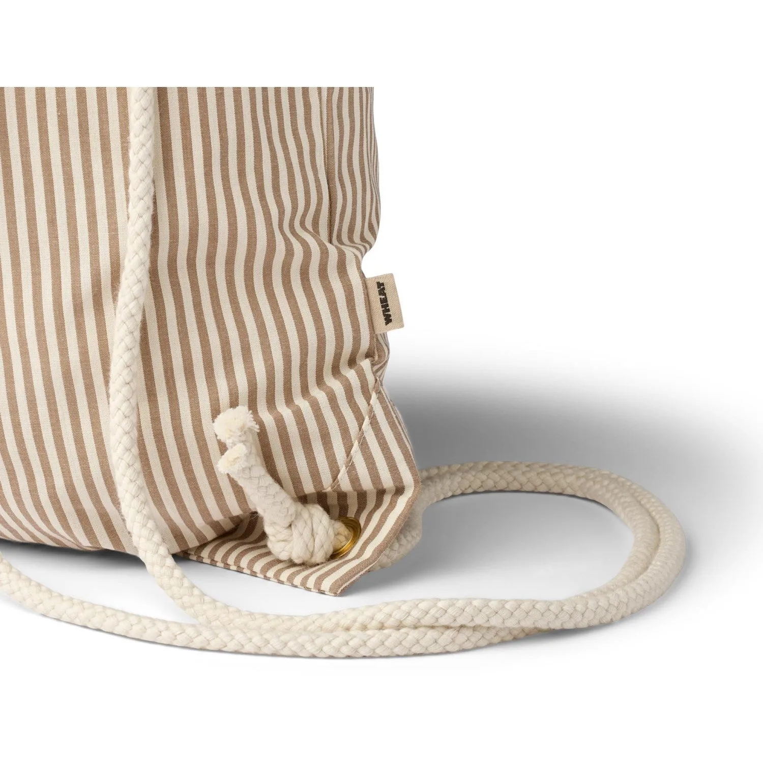 Wheat Cappucino Stripe Gym Bag Yuna