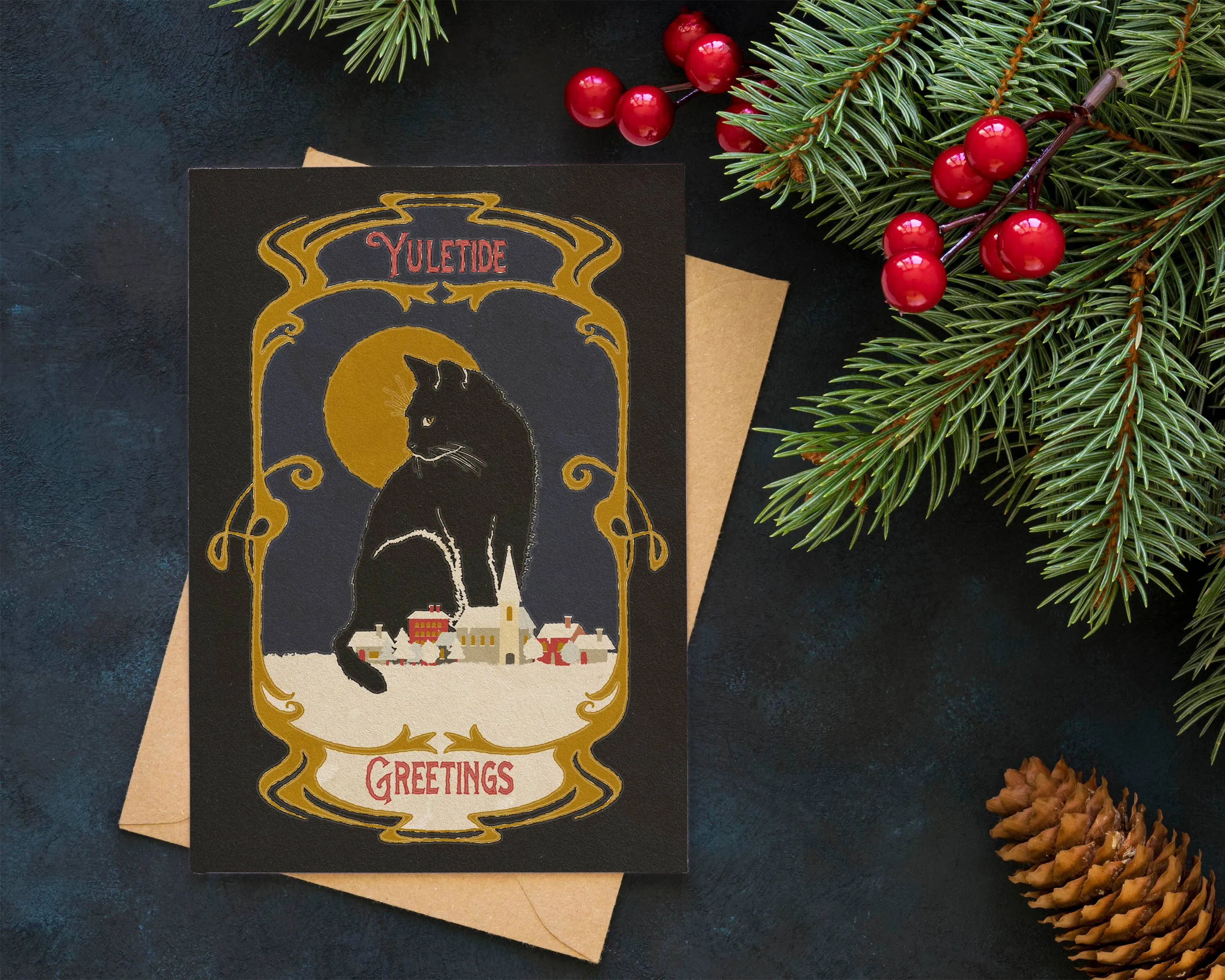 Yule Cat Christmas Card