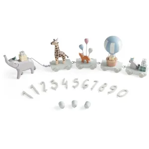 Zebra Grey Birthday Train, Wooden, World of Zebra